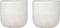 Mica Decorations Nora Bloempot - 24x25 cm - Terra - Wit - 2 Stuks