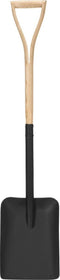 vidaXL - Spade - YD-greep - staal - en - essenhout