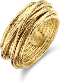 Casa Jewelry Ring Wikkel - Goud Verguld - Breedte 12 mm - Zilver