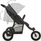 vidaXL - Kinderwagen - staal - antracietkleurig