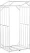 vidaXL - Haardhoutrek - met - regenhoes - 100x80x200 - cm - gegalvaniseerd - staal