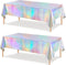 Partizzle - Plastic Wegwerp Tafelkleed - 2x Holografisch Design - Unicorn Zeemeermin