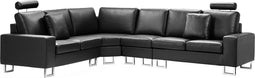 STOCKHOLM - Hoekbank - Zwart - Rechterzijde - 290 cm - Leer