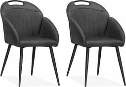 Stoel Belize - Antraciet (set van 2 stoelen)