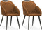 Stoel Belize - Cognac (set van 2 stoelen)