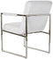Stoel DKD Home Decor Polyester Staal Wit (56 x 68 x 92 cm)