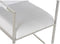 Stoel DKD Home Decor Polyester Staal Wit (56 x 68 x 92 cm)