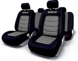 Stoelhoezenset Sparco Zwart / Grijs (11-delig) (ook geschikt voor Side-Airbags)