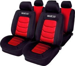Stoelhoezenset Sparco Zwart / Rood (11-delig) (ook geschikt voor Side-Airbags)