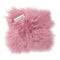 Stoelkussen schapenvacht IJslands | Donkerroze | 37 x 37cm
