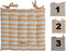 Stoelkussens - Set van 4 - 40x40cm - 3 Kleuren - Gestreept