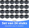 Stoelpoot Beschermers Vloerbeschermer 31-36mm - Stoelpootdoppen Meubeldoppen 24 stuks - Vierkante Stoeldoppen Vloerbeschermer Stoelen - Earkings Zwart