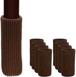 Stoelpoot Beschermers Vloerbeschermer Ø25-50 mm - Stoelpootdoppen Stoelpoot sokken 24 stuks - Stoeldoppen Meubelviltjes - Earkings Bruin