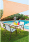 Stof 3 x 3 m Zonnetent 300 x 300 x 0,5 cm Beige Polyethyleen