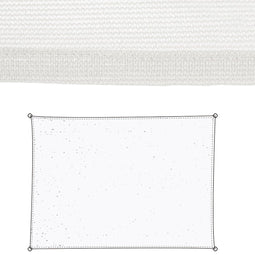 Stof 3 x 4 m Zonnetent 300 x 400 x 0,5 cm Polyethyleen Wit