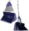 Stoffer en Blik met lange steel 95 cm Synx Tools - Blauw Kunststof - Hotel Stoffer Blik set - Stoffer en blik sluitend model - Schoonmaak artikelen - Bezem / Veger en blik met lange steel - Schoonmaken