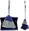 Stoffer en Blik met lange steel 95 cm Synx Tools - Blauw Kunststof - Hotel Stoffer Blik set - Stoffer en blik sluitend model - Schoonmaak artikelen - Bezem / Veger en blik met lange steel - Schoonmaken