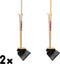 Stoffer en blik met lange steel 97 cm Synx Tools - Metaal Blik - set van 2 Classic Paardenhaar - Veger en blik met lange steel 97 cm - stoffer & blik met lange steel - stoffer en blik houten stelen