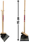 Stoffer en blik met lange steel 97 cm Synx Tools - Metaal Blik - set van 2 Classic Paardenhaar - Veger en blik met lange steel 97 cm - stoffer & blik met lange steel - stoffer en blik houten stelen