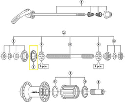 Stofkap links Shimano FH-4500
