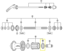 Stofkap rechts Shimano FH-4500