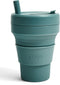 Stojo - Biggie Cup - Koffie / Theebeker - 470 ml - Herbruikbaar - Opvouwbaar - Groen