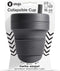 Stojo - Biggie Cup - Koffie / Theebeker - 470 ml - Herbruikbaar - Opvouwbaar - Carbon