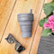 Stojo - Biggie Cup - Koffie / Theebeker - 470 ml - Herbruikbaar - Opvouwbaar - Carbon