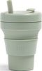 Stojo - Biggie Cup - Koffie / Theebeker - 470 ml - Herbruikbaar - Opvouwbaar - Sage