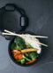 Stojo - Bowl - Vershouddoos / Lunchbox - met Deksel - 1065 ml - Opvouwbaar - Herbruikbaar - Denim