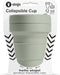 Stojo - Pocket Cup - Koffie / Theebeker - 355 ml - Herbruikbaar - Opvouwbaar - Sage