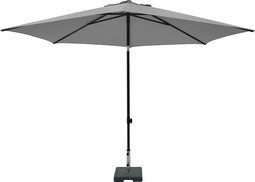 Stokparasol elba push-up 300 cm polyester light grey grade 6 zonwering