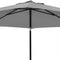 Stokparasol elba push-up 300 cm polyester light grey grade 6 zonwering