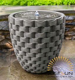 stonE'lite - Fontein rond met solar l33b33h57 cm Stone-Lite