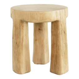 Stool Donna, L Natural / Mahogany wood