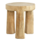 Stool Donna, L Natural / Mahogany wood