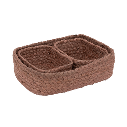 Storage basket 3-in-1 Jute, Dusty Pink Dusty Pink / Jute 100%
