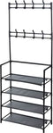 Storage solutions Kledingrek met 4 schappen 60x26x155 cm