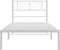 vidaXL - Bedframe - met - hoofdbord - metaal - wit - 100x200 - cm