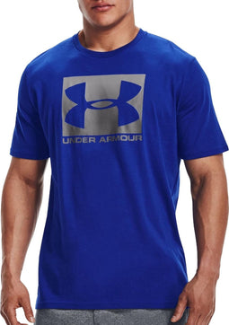 Under Armour UA BOXED SPORTSTYLE SS Heren Sportshirt - Blauw - Maat M