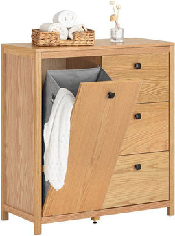 SoBuy BZR97-N - Waskast - 2-in-1 met afneembare waszak - Houtnerf