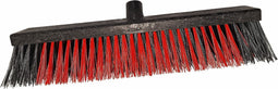 Straatbezem 450x65 mm 81% gerecycled rood/zwart