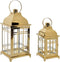 Straatlantaarn DKD Home Decor Kristal Gouden Metaal (22 x 22 x 57 cm) (22 x 22 x 49 cm)