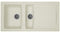 STRADOUR Inbouw spoelbak 1,5 bak + 1 Arena afdruiprek - Hars - 100 x 50 cm - Wit