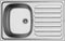 STRADOUR Ingebouwde gootsteen 1 kom + 1 afdruiprek Aloa - Hars - 81 x 50 cm - Wit