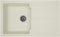 STRADOUR Ingebouwde gootsteen 1 kom + 1 afdruiprek Aloa - Hars - 81 x 50 cm - Wit