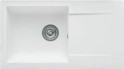 STRADOUR Wastafel gebouwd in EINNA, in SMC WHITE UNI - 17, 1 kom, maat 78 * 43,5 cm, handmatig legen