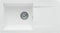 STRADOUR Wastafel gebouwd in EINNA, in SMC WHITE UNI - 17, 1 kom, maat 78 * 43,5 cm, handmatig legen