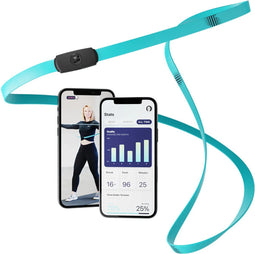 STRAFFR Premium Smart Weerstandsband Medium Resistance Band - Fitness Elastiek - Sport Elastiek Fitness - Met App