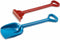 Strand/zandbak set - schep/hark - blauw/rood - 56 cm - buitenspeelgoed